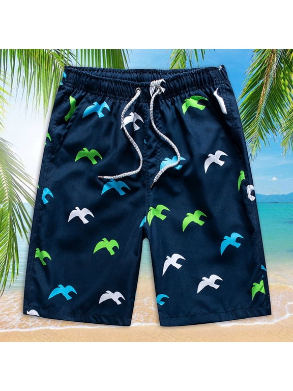 Men's Swim Trunks, Men's Five-point Quick-drying Sports Surfing Printing Plus Size Seaside Vacation Beach Shorts Swimming Trunks, Hawaiian Style Clothing