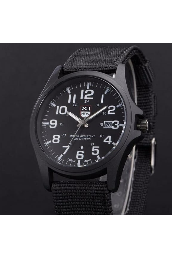 FAMTKT Men's Wrist Watches, Mens Date Stainless Steel Military Sports Analog Quartz Wrist Watch, Gifts for Him