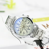 FAMTKT Men's Wrist Watches, Stainless Steel Sport Quartz Hour Wrist Analog Watch, Gifts for Him