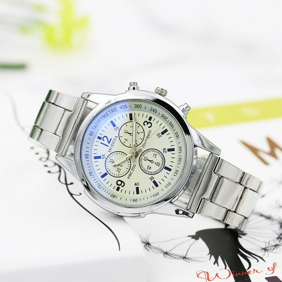 FAMTKT Men's Wrist Watches, Stainless Steel Sport Quartz Hour Wrist Analog Watch, Gifts for Him