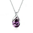 thumbnail image 1 of Shldybc Mothers Day Gifts, Fashion Women Purple Crystal Rhinestone Chain Pendant Necklace Jewelry, Birthday Gifts for Women, Necklace, 1 of 8