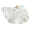 thumbnail image 1 of Shldybc Muslin Baby Bibs, Newborn Toddler Infant Baby Kids Girls Bowknot Lace Bibs Saliva Towel, 1 of 4