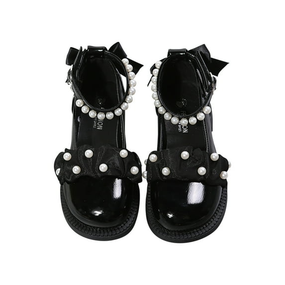 FAMTKT New Children's Soft Soled Princess Shoes Girls Elementary School Performance Shoes, Girl's Leather Shoes