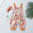 thumbnail image 1 of Up to 50% off Shldybc Newborn Baby Girls Clothes Flower Print Jumpsuit Cute Bloomers Romper Playsuit Headband Outfits, Summer Savings Clearance, 1 of 9