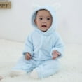 thumbnail image 1 of FAMTKT Newborn Baby Snowsuit Winter Hooded Fleece Jumpsuit for Infant Girls Boys Baby, Rompers, 1 of 9