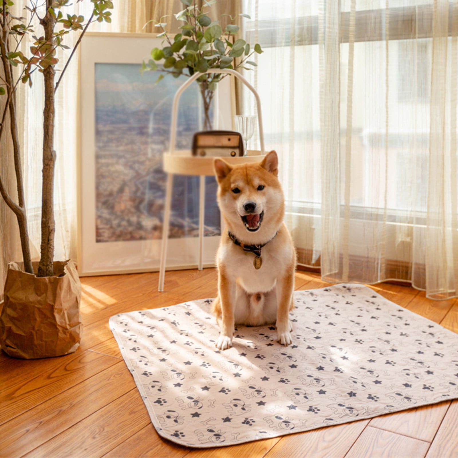 Shldybc Non-slip Washable Dog Pee Pads, Large Super-absorbent Leak-proof Reusable Toilet Training Pads for Dogs and Cats Puppies Pet Diaper Pads