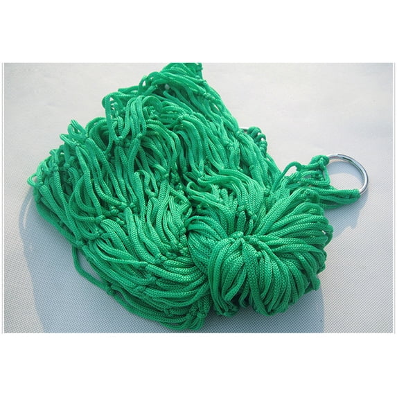 FAMTKT Outdoor Camping Portable Hammocks Comfortable Hanging Nylon Mesh Rope Hammocks