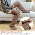 thumbnail image 1 of Shldybc Over Knee High Fuzzy Socks Plush Slipper Stockings Furry Long Leg Warmers Winter Home Sleeping Socks Christmas Gifts, 1 of 9