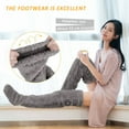 thumbnail image 1 of Shldybc Over Knee High Fuzzy Socks Plush Slipper Stockings Furry Long Leg Warmers Winter Home Sleeping Socks Christmas Gifts, 1 of 5
