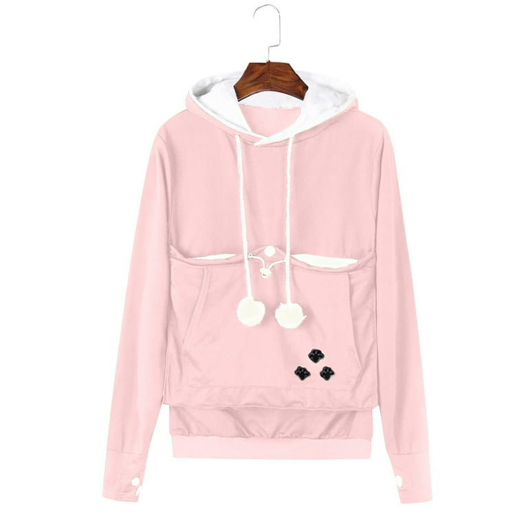 Shldybc Pet Carrier Hoodie Cat Pouch Sweatshirt Pullover Hoody Pet Carrying Holder Breathable Unisex Hoodies with Pocket Fall Savings Clearance