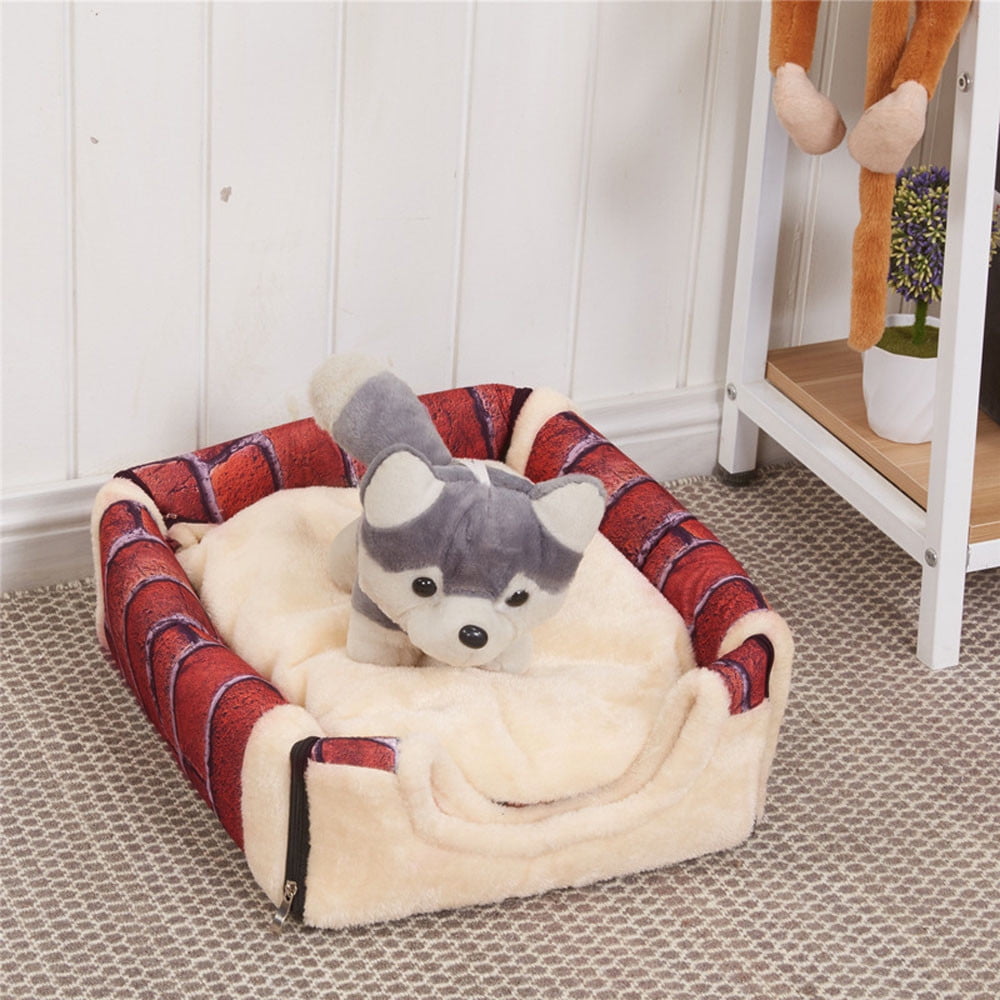 Shldybc Pet Dog Bed House Warm Soft Mat Bedding Igloo Basket Kennel Washable Snug S on Clearance