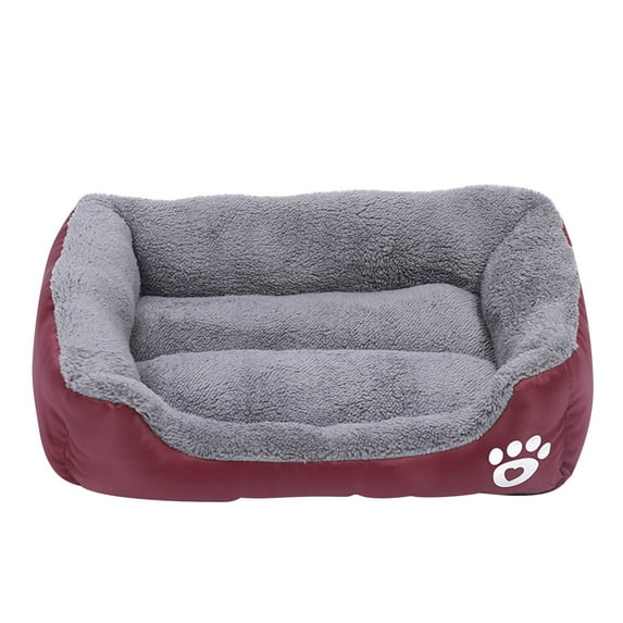 FAMTKT Pet Winter Warm Pet Square Bed Pet Supplies Cat and Dog Sleeping Bed