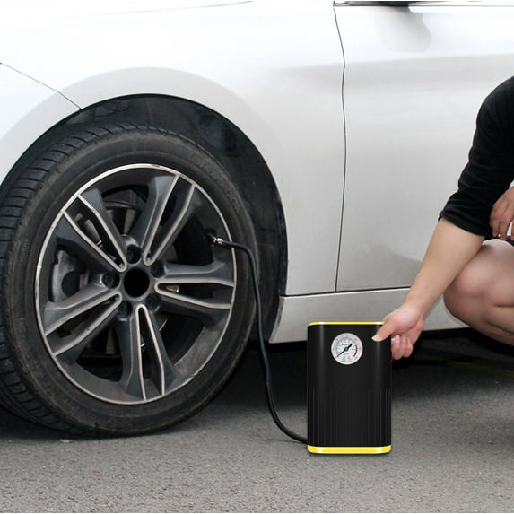Shldybc Pointer Type Car Mounted Inflator, Portable Car Mini Inflator, Which Can Inflate Motorcycles, Bicycles, Balls, Etc. with Its Own Lighting, Overload Protection, Car Accessories on CLearance