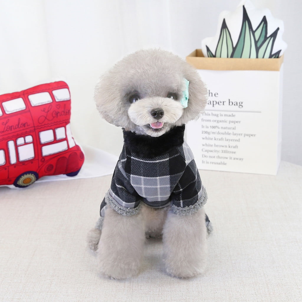 Shldybc Rabbit plaid fourlegged clothing and winter new clothing, Dog