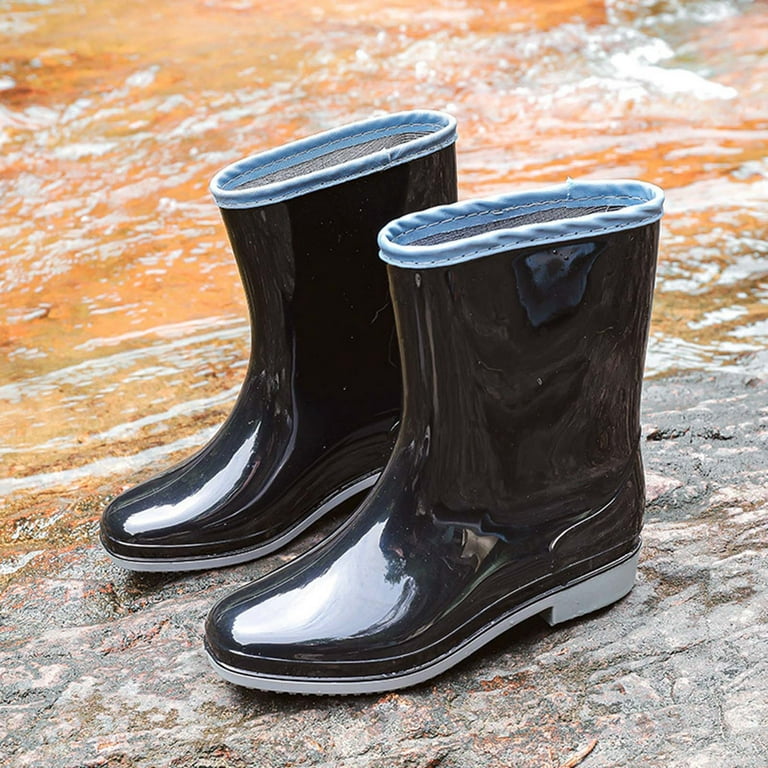 Shldybc Rain Boots Women, Waterproof Fishing Deck Boots, Anti-Slip Ankle  Rubber Boots, Outdoor Wide Calf Rain Shoes for Womens, Summer Savings