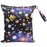 Shldybc Reusable Baby Cloth Diaper Bags with Zipper, Waterproof, Multi-Function, Gray -Piece