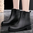 thumbnail image 1 of FAMTKT Short Rain Boots for Women Water Proof Garden Shoes Anti-Slipping Rainboots for Ladies Comfortable Insoles Ankle Rain Shoes Matte Outdoor Work Shoes, Snow Boots, 1 of 8