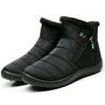 thumbnail image 1 of Shldybc Snow Boots Womens Winter Ankle Boots Ladies Warm Fur Lined Booties Thickening Shoes Casual Flat Sneakers Outdoor Booties on Clearance, 1 of 9