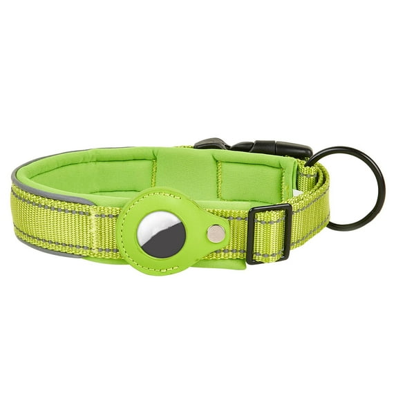 FAMTKT Soft Nylon Dog Collar with FORAirTag Holder Cover, Good FORAirtag Dog Collar Accessory for Small Dogs (M), Dog Products, Dog Collars