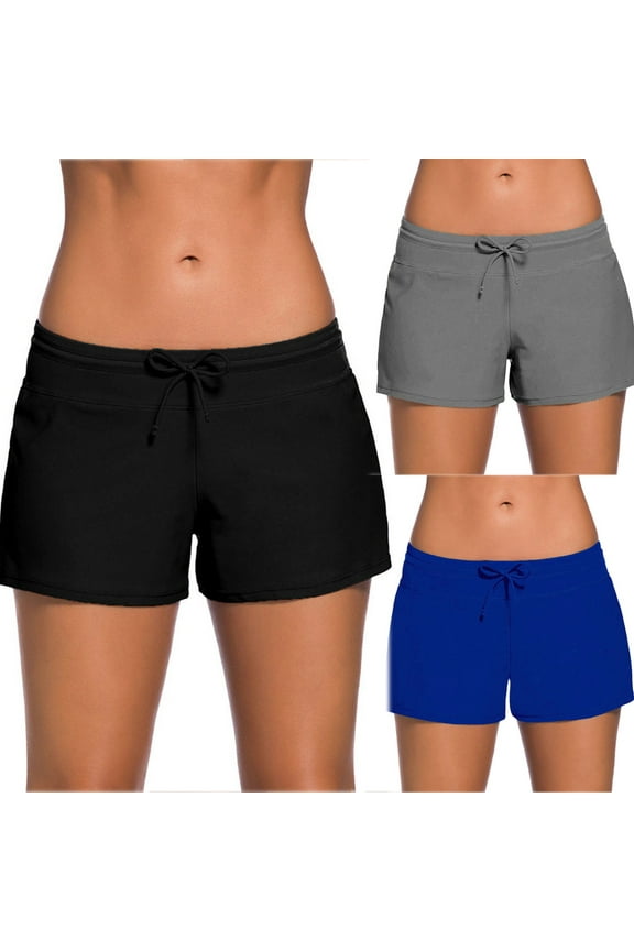 FAMTKT Swim Trunks, Women Swimsuit Shorts Tankini Swim Briefs Plus Size Bottom Boardshort Swim Short, Quick Dry Board Shorts