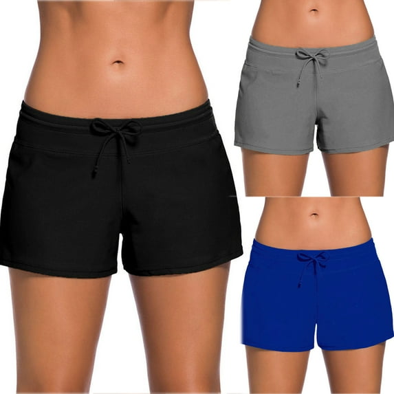 FAMTKT Swim Trunks, Women Swimsuit Shorts Tankini Swim Briefs Plus Size Bottom Boardshort Swim Short, Quick Dry Board Shorts