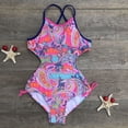 thumbnail image 1 of kladzum Teen Children Girls Print Africa Style One-Piece Swimsuit Beach Swimwear, 1 of 7