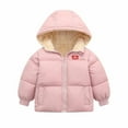 thumbnail image 1 of FAMTKT Toddler Baby Boys Girls Autumn Winter Padded Jacket Hooded Zip Jacket Coat, Baby Coat( 7-8 Years, Pink ), 1 of 8