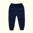 thumbnail image 1 of Shldybc Toddler Baby Boys Girls Sweatpants Candy Color Solid Color Leggings Casual Kids Sport Joggers Casual Active Athletic Pants( Navy, 8-9 Years ), 1 of 4
