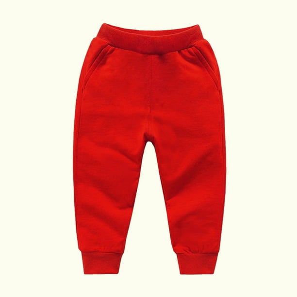Girls red joggers shop