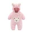 thumbnail image 1 of Shldybc Toddler Baby Girl Boy Romper Jumpsuit Pajama Infant Long Sleeve Hooded Plush Bodysuit Playsuit Fall Winter Outfits, 1 of 2