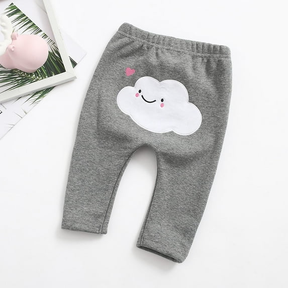 Shldybc Toddler Baby Pants Leggings for Girl with Belt Unisex Cartoon Print Trousers Pants Cute Baby Pants, Baby Days Saving!