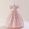 thumbnail image 2 of Baby Girl 1st Birthday Tutu Dress - Mauve Princess Party Dress With Bow, Tulle 2 of 6