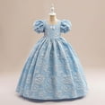 thumbnail image 1 of Up to 50% off Shldybc Toddler Girls Tulle Princess Party Dresses Baby Elegant Puff Sleeve Flower Bow Ruffles Birthday Party Gown Long Dresses, 1 of 9