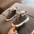 thumbnail image 1 of FAMTKT Toddler Winter Snow Boots Boys Girls Cold Weather Baby Warm Lace Up Shoes Short Ankle Booties, 1 of 7