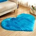 thumbnail image 1 of FAMTKT Valentine's Day Area Rug Heart Shaped Rug Faux Room Carpet Wool Imitation Sheepskin Rugs Faux Non Slip Bedroom Carpet Mats 19.68x23.62inch Door Mat for Room Bedroom, 1 of 2