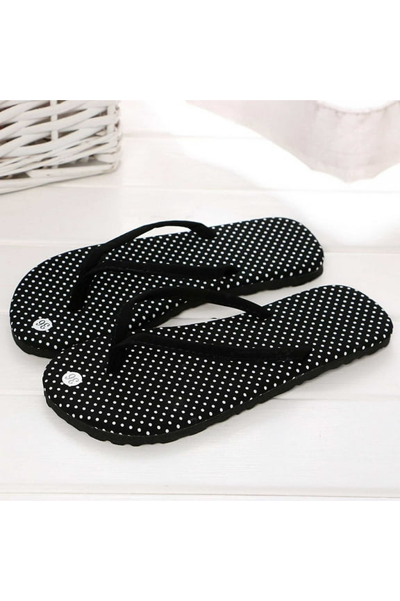 FAMTKT Women Beach Summer Casual Flip Flop Sandals Flat Arch Support Thong Sandals Non-Slip Bathroom Shower Shoes