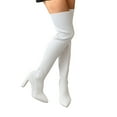 thumbnail image 1 of FAMTKT Women's Knee High Boots Long Sexy Pointed Toe High Heels Fashion Party Dressy Heels Boots Elastic Slimming Boots, Womens Boots, 1 of 6