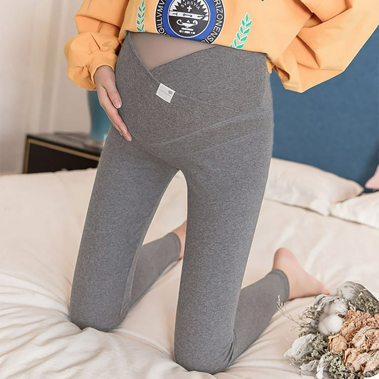 Shldybc Women's Maternity Leggings over the Belly Maternity Yoga