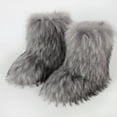 thumbnail image 1 of kladzum Women's Winter Faux Fur Boots Round Toe Warm Fuzzy Furry Snow Boots Imitation Plus Cashmere Snow Shoes on Clearance, 1 of 7