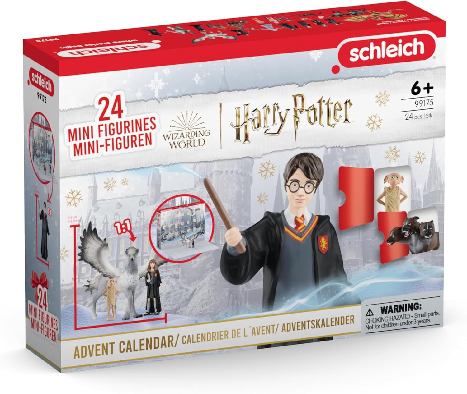 Schleich Harry Potter - Harry Potter Advent Calendar - 24 Mini Harry Potter Mini Figurine Set - Holiday Countdown Calendar - Ages 6+ | 99175
