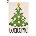 thumbnail image 1 of Shmbada Christmas Tree Garden Flag 12x18 Vertical Double Sided Welcome Winter Holiday Outside Decorations Burlap Yard Flag, 1 of 7