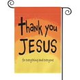 thumbnail image 1 of Shmbada Thank You Jesus Garden Flag Vertical Double Sided For everything And everyone, God Christian Passion Week Nativity Yard Outdoor Decoration 12.5 x 18 Inch, 1 of 7