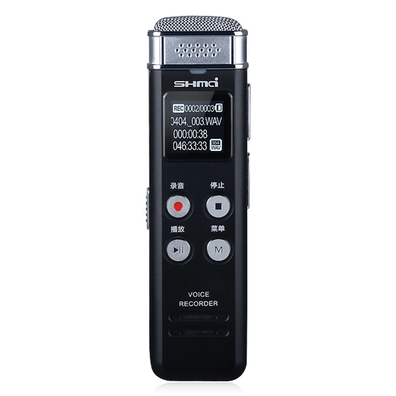 Shmci N1 Digital Voice Recorder 50M Metal MP3 Player 40 Hours Long Time Recording Dictaphone Quad-core Denoise Omnidirection Mic Recording