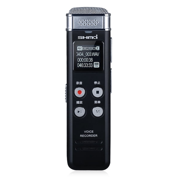 Shmci N1 Digital Voice Recorder 50M Metal MP3 Player 40 Hours Long Time Recording Dictaphone Quad-core Denoise Omnidirection Mic Recording