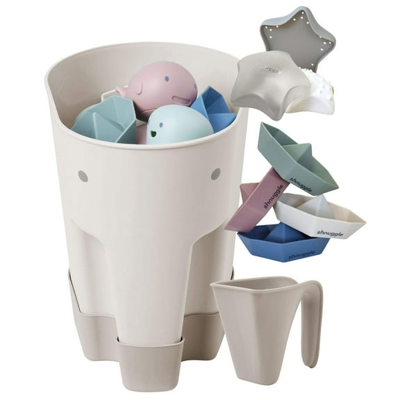 Shnuggle Bath Accessories Bundle - Ellie Scoop, Washy Jug, Boats Wishy Toy - 4-Piece Set