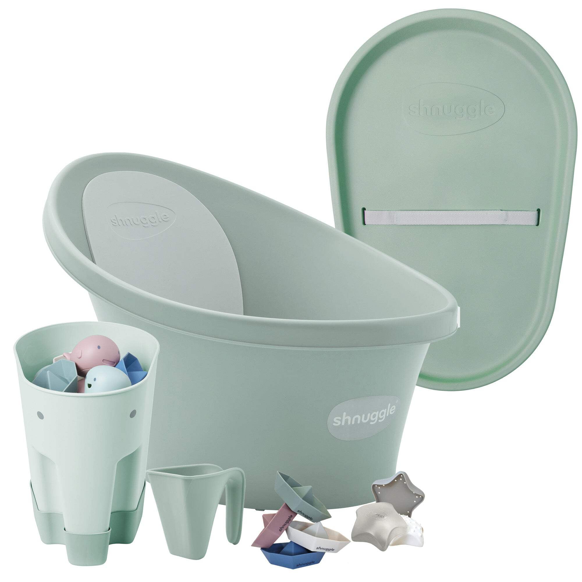 Shnuggle Bath  Change Bundle: Baby Bath  Changing Bundle + Accessories - 6-Piece Set for Cozy Bath  Diaper Time