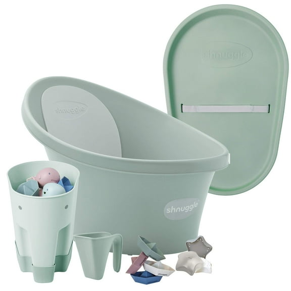 Shnuggle Bath Change Bundle: Baby Bath Changing Bundle + Accessories - 6-Piece Set for Cozy Bath Diaper Time