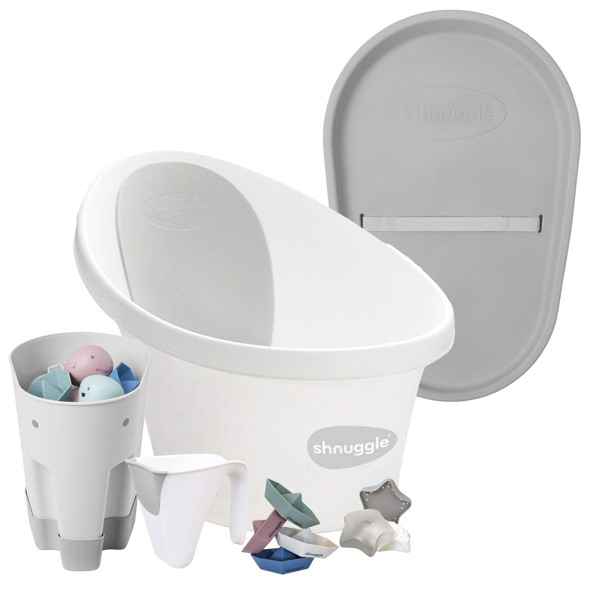 Shnuggle Bath  Change Bundle: Baby Bath  Changing Bundle + Accessories - 6-Piece Set for Cozy Bath  Diaper Time