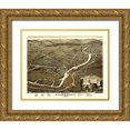 thumbnail image 1 of Shober 18x15 Gold Ornate Wood Framed with Double Matting Museum Art Print Titled - Claremont New Hampshire - Shober 1877, 1 of 4