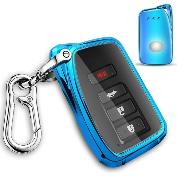 Shock Absorbent TPU Key Fob Protector with Keychain for 2014 2015 2016 2017 2018 2019 2020 2021 2022 2023 2024 Lexus RX ES GS LS NX GX LX RC LC Models Smart Remote Cover Case